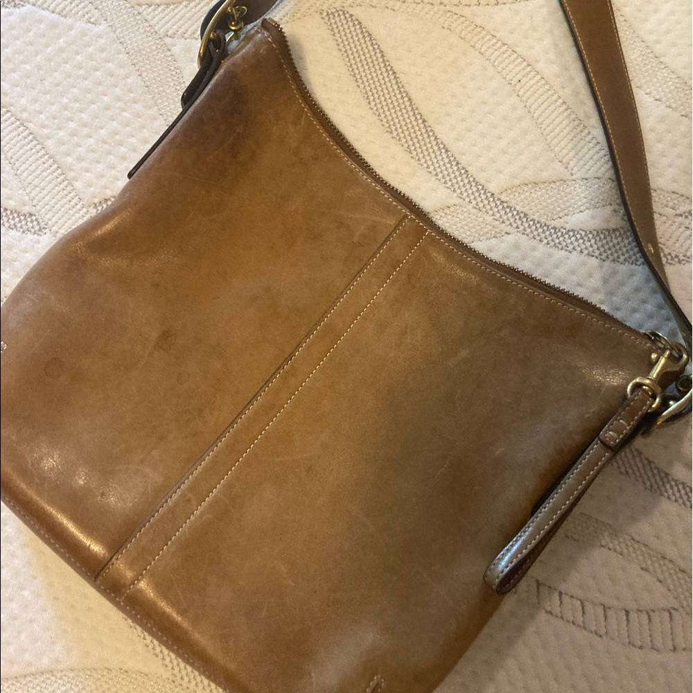 Vintage real leather coach bag